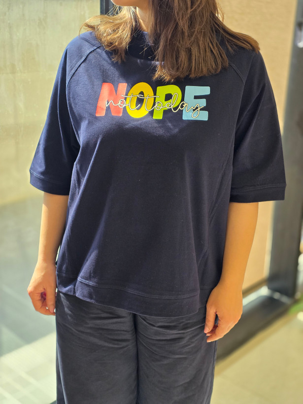 تیشرت باکسی پنبه زنانه و دخترانه Nope کد۴۸۹